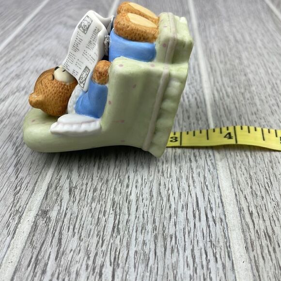 Vintage 1986 Enesco Lucy & Me "Grampa Bear Asleep in Chair" Porcelain figurine - Picture 6 of 7